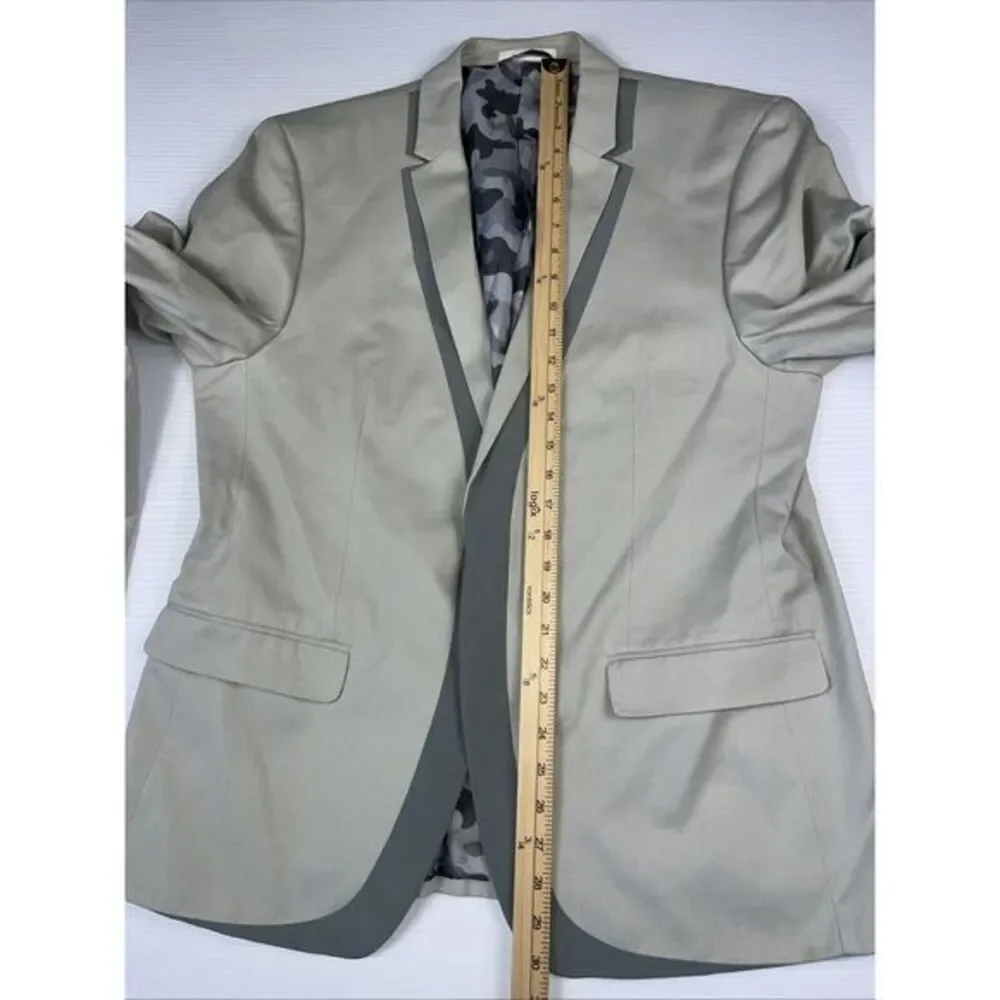 Michael Kors Men's Gray Snap Button Cotton‎ Sports Blazer
